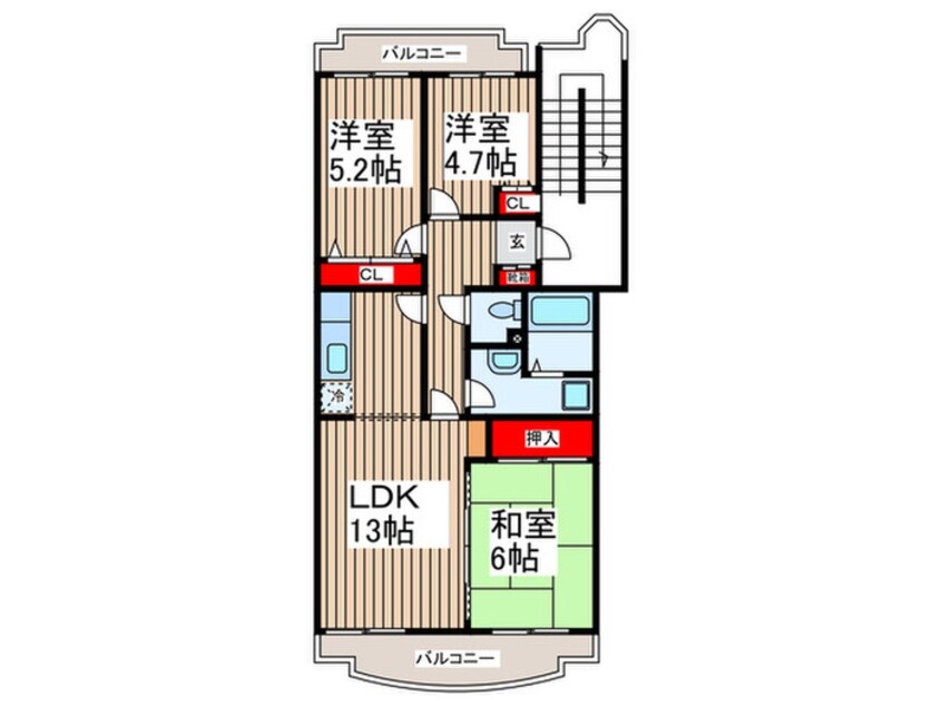 間取図 キャロットミノル