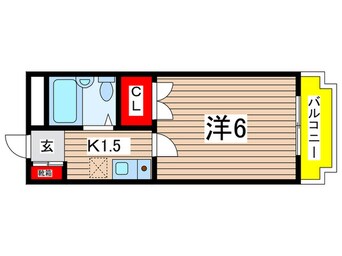 間取図 グリ－ンヴァレ－稲田堤