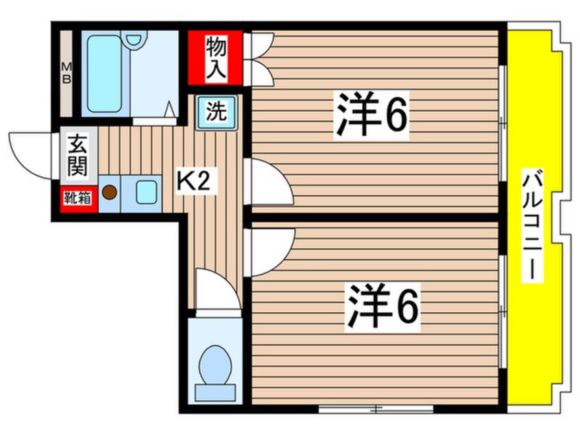 間取図 グリ－ンヴァレ－稲田堤