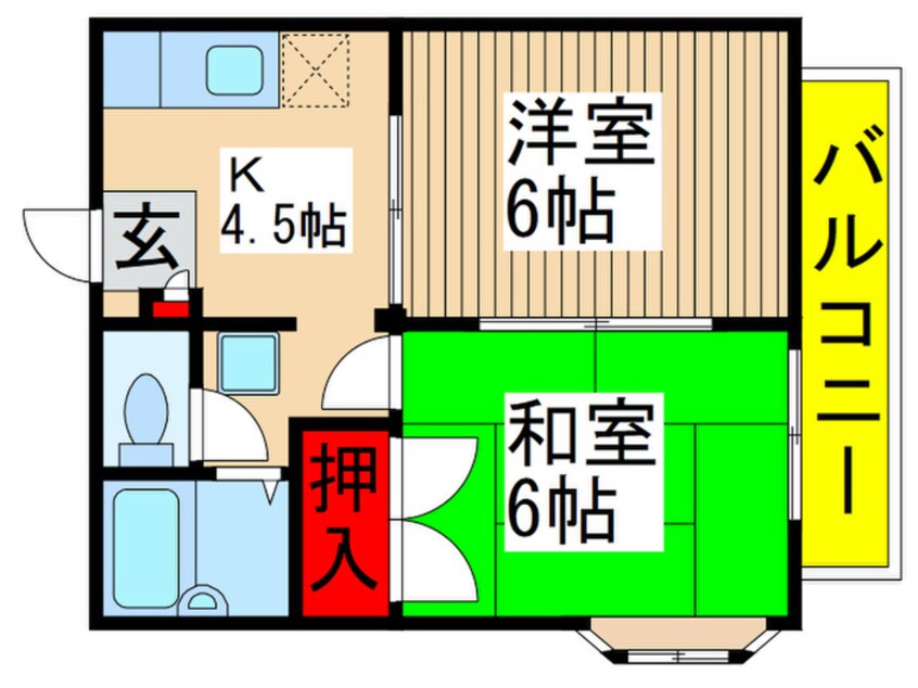 間取図 ハピネスハイツ