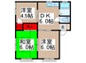 コ－ポクリサンセマムⅡ 3DKの間取り