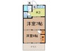 高丸コーポ 2Kの間取り
