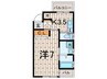 月村マンションＮＯ・２０ 1Kの間取り