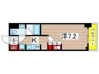 間取図 ﾊﾟｰｸｱｸｼｽ菊川ｽﾃｰｼｮﾝｹﾞｰﾄ