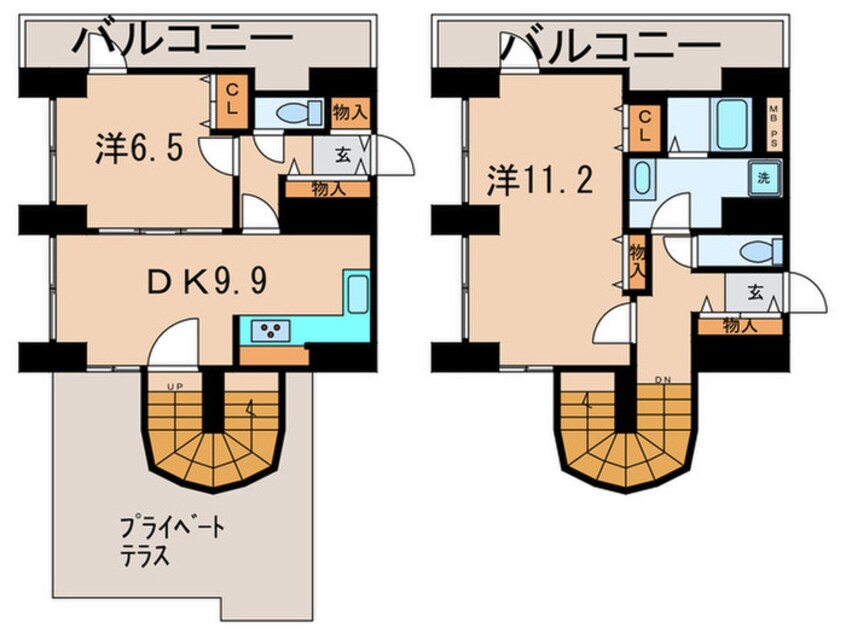 間取図 東雲ｷｬﾅﾙｺ-ﾄCODAN１４号棟