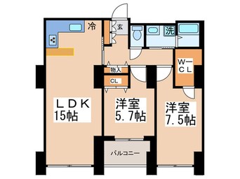 間取図 東雲ｷｬﾅﾙｺ-ﾄCODAN１４号棟