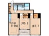 東雲ｷｬﾅﾙｺ-ﾄCODAN１４号棟 2DKの間取り