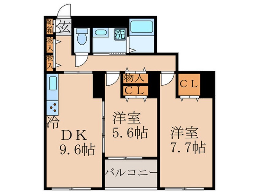 間取図 東雲ｷｬﾅﾙｺ-ﾄCODAN１４号棟