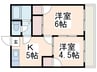 第２富士見ハイツ 2Kの間取り