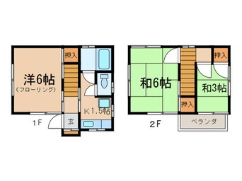 間取図 西田方貸家