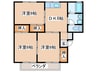 シャトル吉野 3DKの間取り