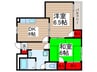 アピアパレス 2DKの間取り