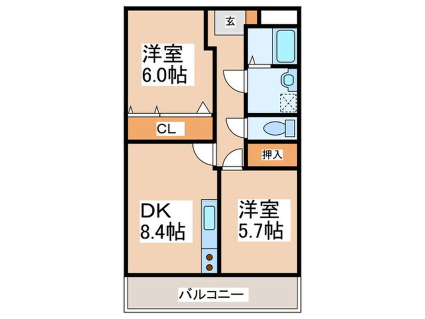 間取図 ハイツあさぎり