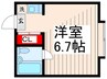 パ－クサイドハウス 1Rの間取り
