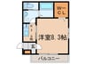 ベルデ東府中 1Kの間取り