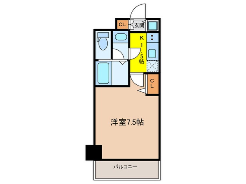 間取図 ﾒｿﾞﾝ･ﾄﾞｳﾞｨﾚ日本橋浜町(508)