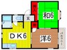 パルナス 2DKの間取り
