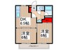 メゾン三ツ橋 2DKの間取り