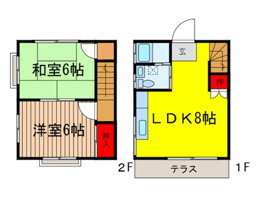 間取図 テラスハウス上水新町