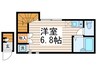 サンセ－ル要町 1Rの間取り