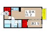 プランド－ル 1LDKの間取り