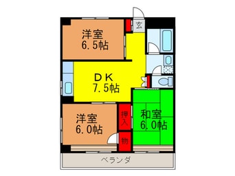 間取図 パークハイツ岡野