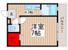 ソレアード松戸 1Kの間取り