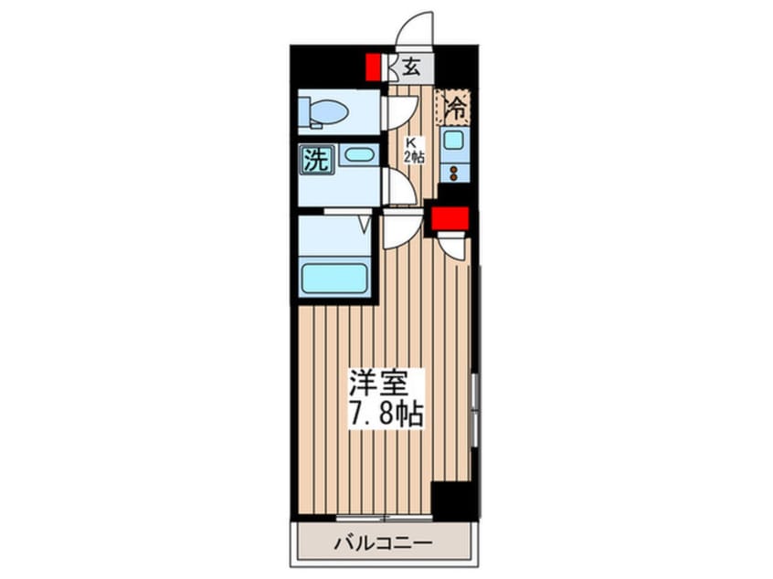 間取図 ｼﾞｪﾉｳﾞｨｱ浅草Ⅳｽｶｲｶﾞｰﾃﾞﾝ