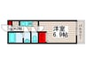 リリックコートヒロオパレスⅥ 1Kの間取り