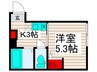 ワイジェ西新井 1Kの間取り