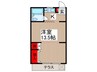 コーポ谷口　1 1Kの間取り