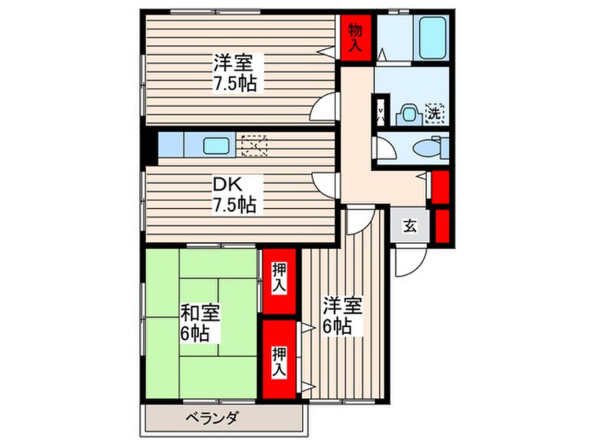 間取図 フォルテーヌⅠ