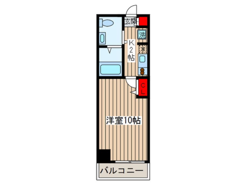 間取図 ﾐﾙ-ﾅﾋﾙｽﾞ蔵前ｸﾞﾛ-ｽ(202)