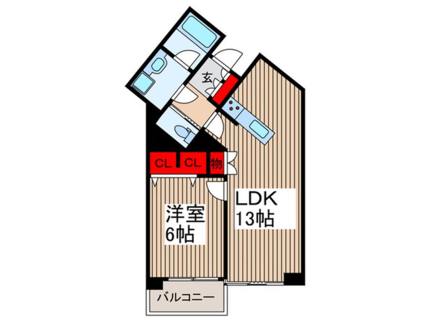 間取図 ドミール川口（207）