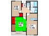 上ノ台パ－クサイド 2LDKの間取り