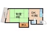 大熊荘 1DKの間取り