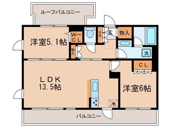 間取り図 シェフルール西早稲田ラヴィーナ