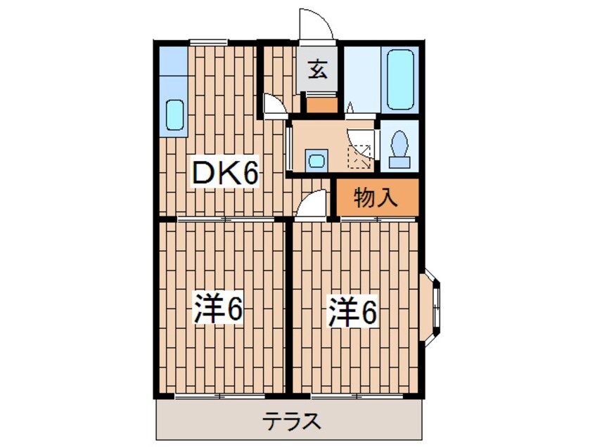 間取図 レインボ－西谷Ｃ