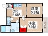 ラシクラス日暮里 2DKの間取り