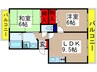 ハイツ・サンピ－チＢ 2LDKの間取り