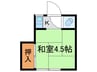 寿ハイム 1Kの間取り