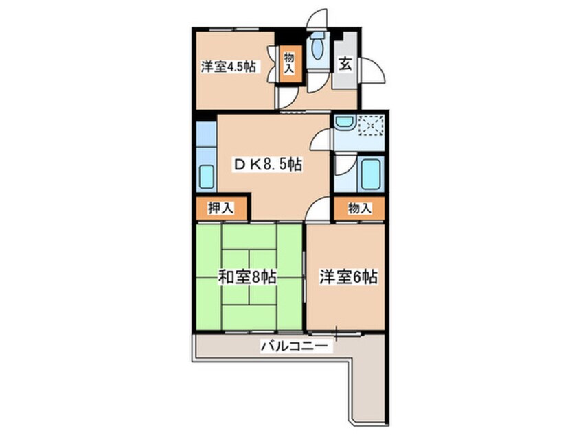 間取図 グレ－スナイン湘南