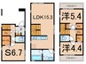 Ｋｏｌｅｔ大口＃０６ 2LDK+Sの間取り