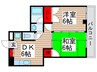 マンション貴 2DKの間取り