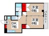 マンション貴 2DKの間取り