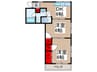 マンション貴 2DKの間取り