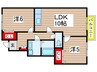 ブリックスクエア 2LDKの間取り