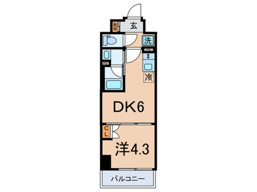 間取図 ﾊｰﾓﾆｰﾚｼﾞﾃﾞﾝｽ山手ｻｳｽ大塚