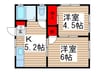 香蘭デポー 2Kの間取り