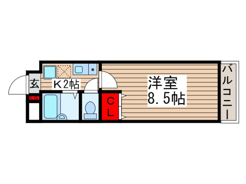 間取図 ＳＴＲＯＭ　ＷＥＳＴＥＮ